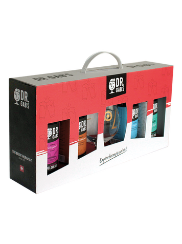 COFFRET DOCTEUR GAB'S 4 BIERES + 1 VERRE  