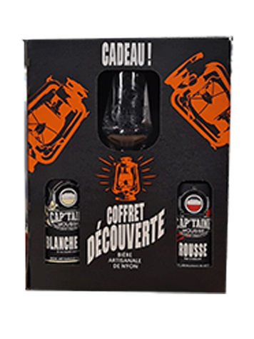 COFFRET CAPTAIN + 1 VERRE   5X33CL